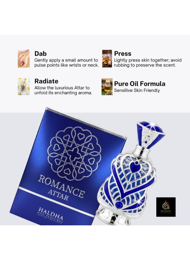 هالدها عطر رومانس من هالدها – عطر زيتي فاخر بدون كحول للرجال والنساء - Image 5
